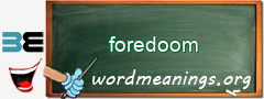 WordMeaning blackboard for foredoom